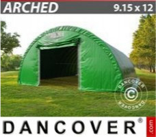 Tente de stockage 9,15x12x4,5m, PVC Vert