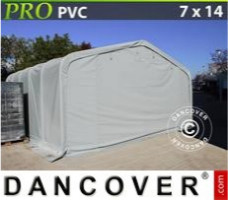 Tente de stockage 7x14x3,8m PVC, Gris