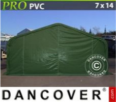 Tente de stockage  7x14x3,8m PVC, Vert