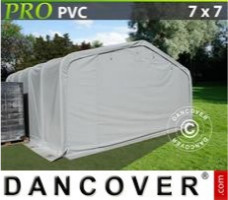 Tente de stockage  7x7x3,8m PVC, Gris