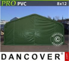 Tente de stockage 8x12x4,4m PVC, Vert